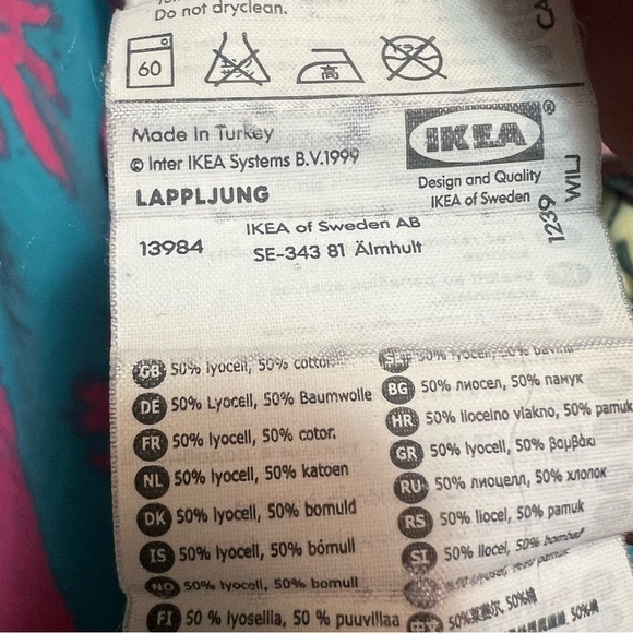 IKEA Lappljung multicolored tribal stripe twin duvet cover - Picture 7 of 7